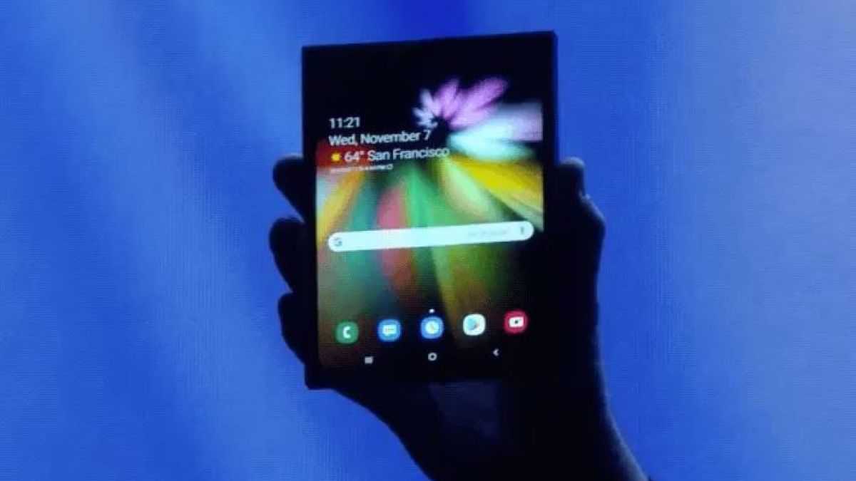 altText(Samsung presentó el primer celular plegable)}