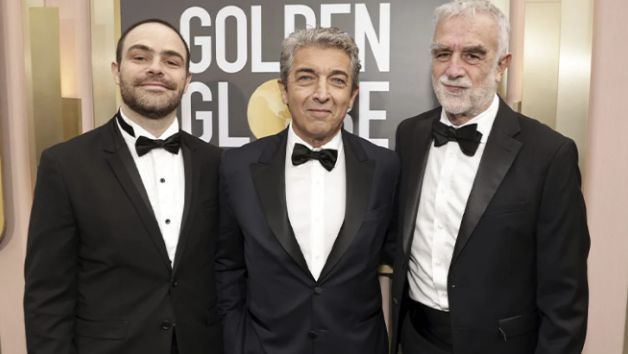 Peter Lanzani, Ricardo Darín, Luis Moreno Ocampo (Golden Globes)