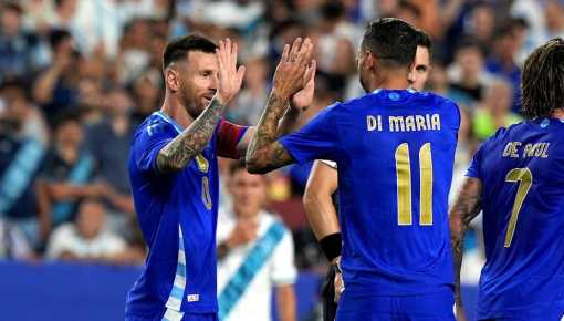 Argentina goleó a Guatemala en el último ensayo antes de la Copa América
