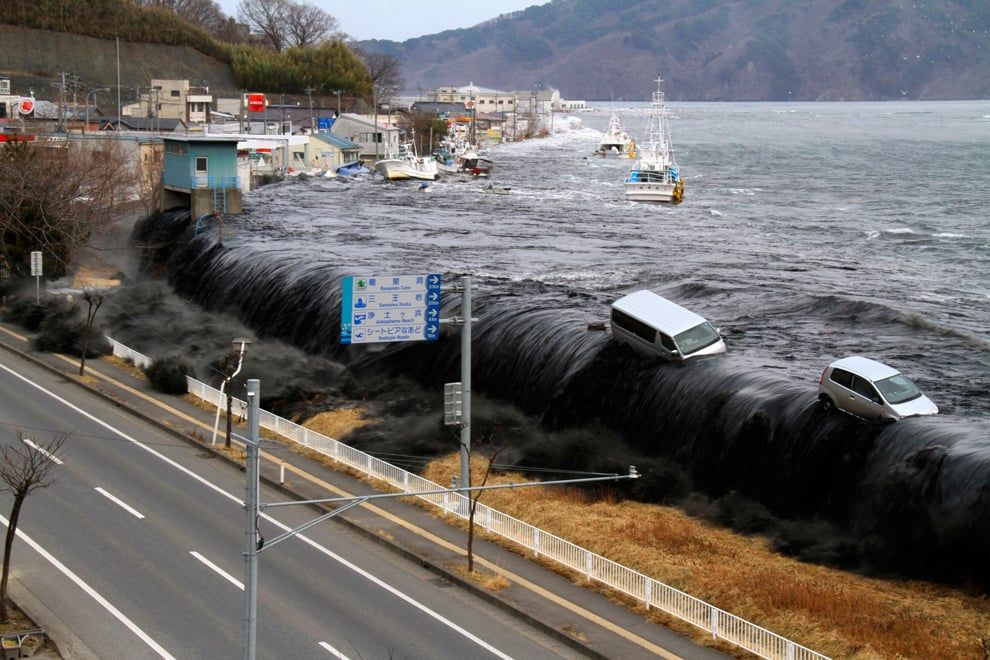 Foto del tsunami ocurrido en Japón en 2011