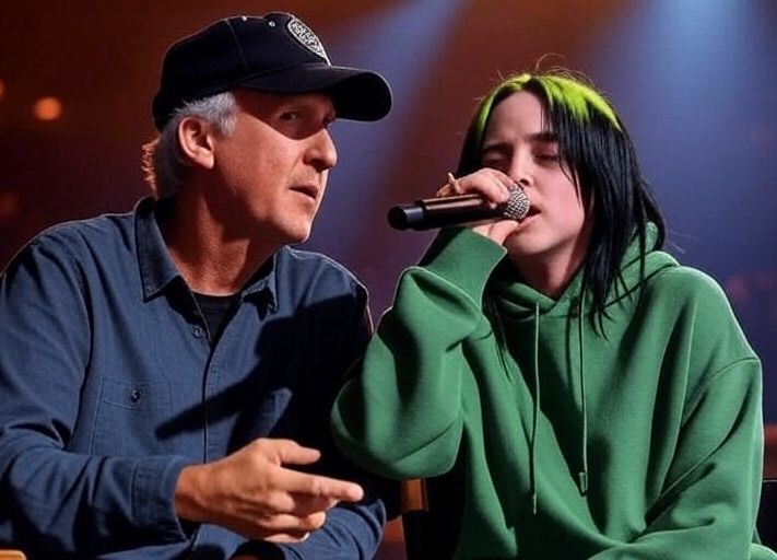 James Cameron / Billie Eilish (Imagen generada por IA)