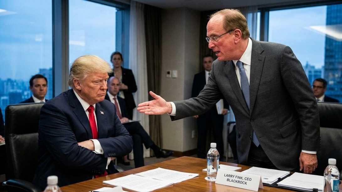 Larry Fink y Donald Trump (IA)