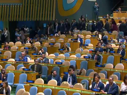Abucheos en la ONU: diplomáticos dejaron masivamente la sala mientras Netanyahu iniciaba su discurso